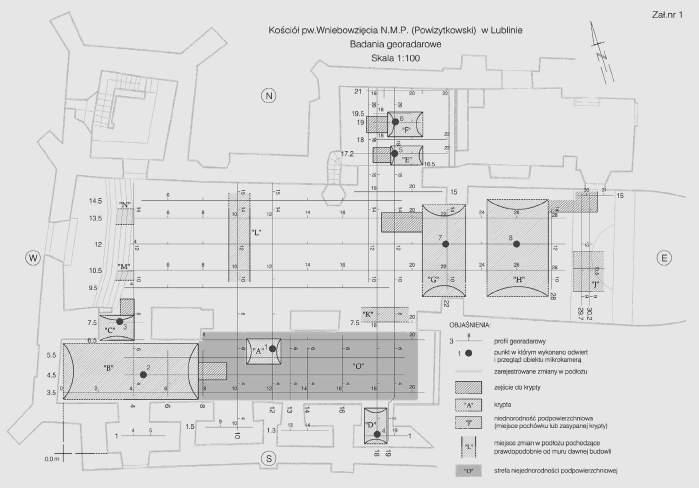 Odkrycia archeologiczne w kryptach i na cmentarzu pobrygidkowskiego Zgodnie z wymową starszych przekazów źródłowych, fundacja Jagiełły stanęła na miejscu wcześniejszej kaplicy Najświętszej Maryi