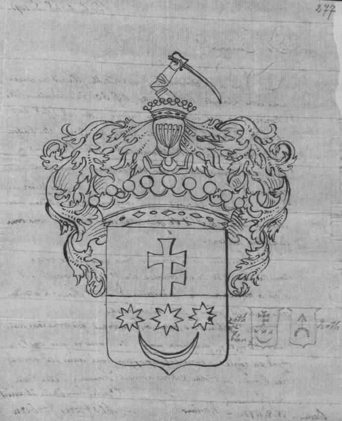 Franciszek Husarzewski szlachcic nieubogi, czyli pomyłka historyka Herb Husarzewskich Prus i Sas (BOss. Wrocław, rkps 5742, s. 277).