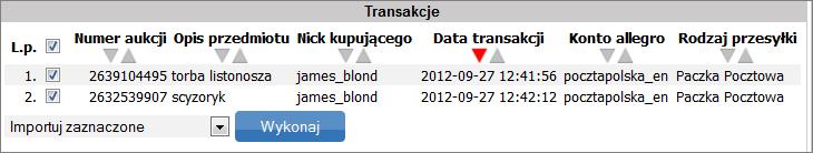 Przy wybraniu parametru oraz zatwierdzeniu swojego wyboru, system zwróci komunikat.