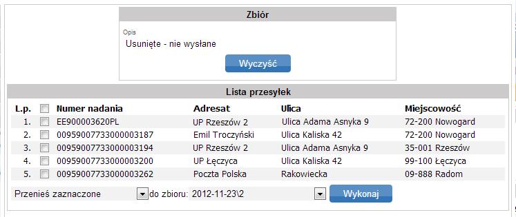 Rys. 68b. Okno komunikatu systemu. Po zatwierdzeniu operacji przyciskiem, system zwróci komunikat:. Dodatkowo, istnieje możliwość anulowania operacji usunięcia, poprzez kliknięcie przycisku.