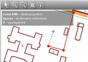 PoniŜej rejestru znajduje się okno funkcji i szczegółów, a w nim początkowo przycisk Dodaj ulicę. Po wybraniu ulicy pojawią się tam szczegóły ulicy i dodatkowe funkcje. 4.1.