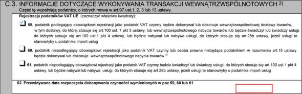 wewnątrzwspólnotowych. Po wypełnieniu formularza należy go zapisać, wydrukować i złożyć w urzędzie skarbowym.