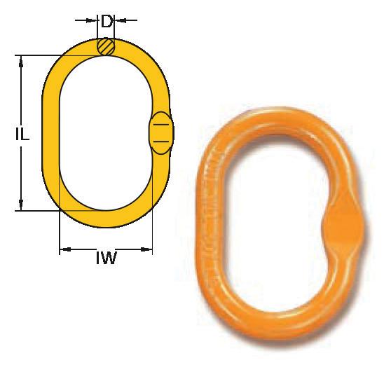 32 Łącznik łańcucha gatunku 80 tony 1 noga 2 nogi D IL IW kg 8-003-06 1.25 6 -- 11 100 60 0.2 8-003-0806 2.5 7.