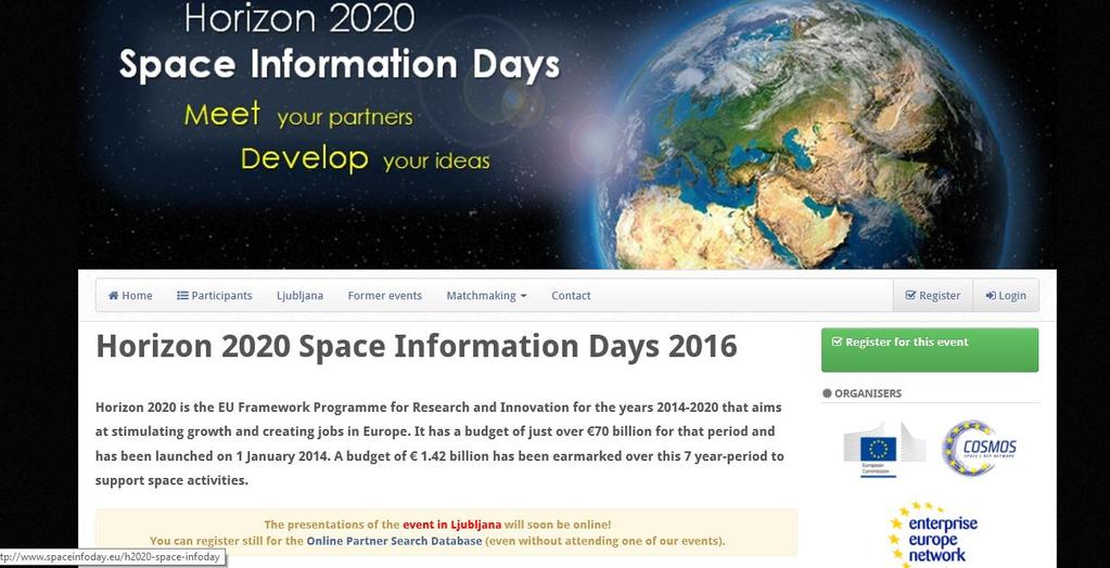 H2020 SPACE INFO