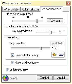 dla lakierowanych podłóg, blatów, stolików i ław, odbicia pionowe dla płaszczyzn pionowych, dla których maja się pojawić odbicia pionowe, np.