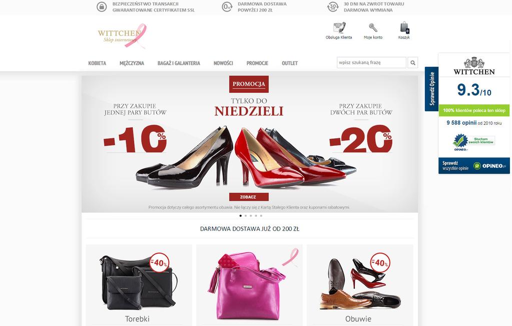 3 Kim są liderzy opinii? 1 Sklep.wittchen.com Firma Wittchen to producent damskiej i męskiej galanterii skórzanej oraz dodatków. W ofercie ma m.in.: odzież, obuwie, rękawiczki, paski, portfele, torebki, krawaty czy apaszki.