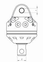 Rotator KINSHOFER Przegląd produktów Rotatory z przyłączem czopowym do 3000 kg obciążenia granicznego (łącznie z wkręcaną złączką) KM 03 S