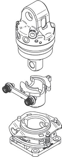 do montażu wideł dźwigowych) 7 KM 505 01 KM 505 02 KM 505 03 KM 505 HD - Mechanizm szybkiej wymiany Heavy Duty do rotatorów z przyłączem czopowym Mechanizm szybkiej wymiany umożliwia racjonalną