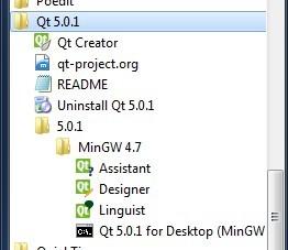 Zawartość pakietu QtCreator główne środowisko IDE. QtAssistant narzędzie wspomagające pracę z podpowiedziami i dokumentację, zintegrowane z QtCreator'em.
