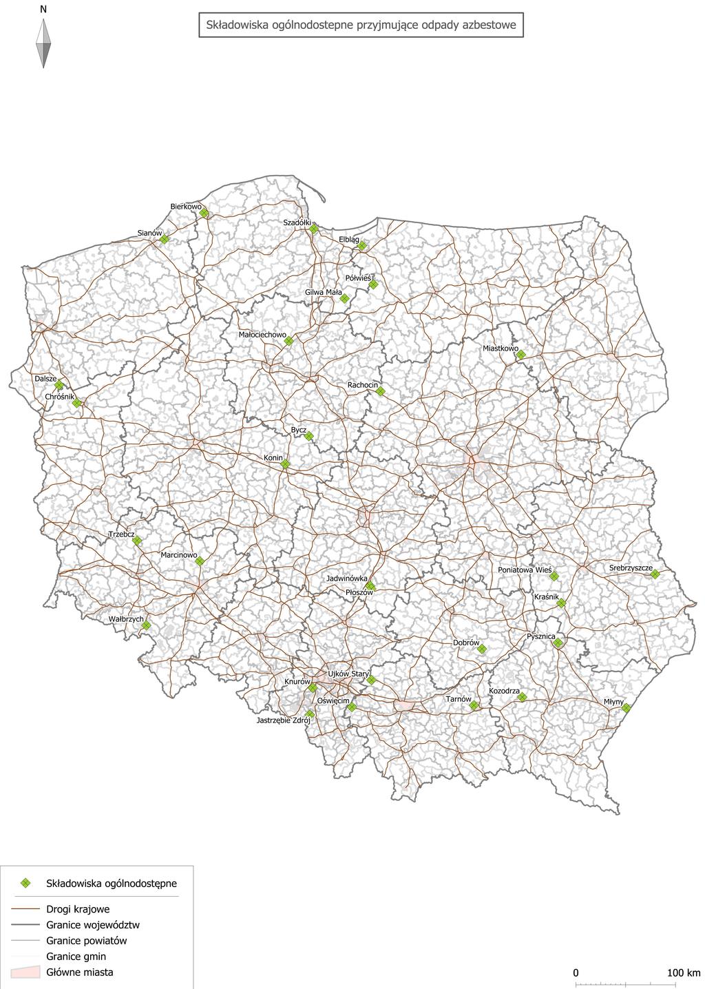 Program usuwania wyrobów zawierających azbest z terenu miasta Sandomierza Mapa nr 7