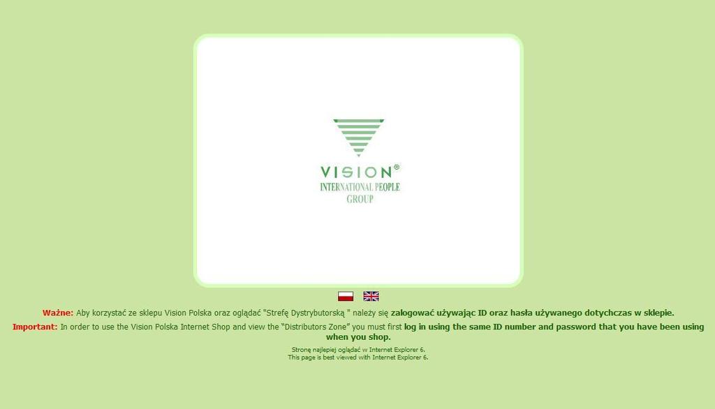 2) Aktywacja konta na portalu Vision założenie konta w sklepie internetowym