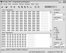 Wygląd okna programu ICProg łania dołączonego programatora za pomocą opcji Check Hardware (rys.