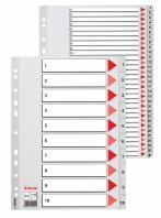 com/easyprint - kolorowe indeksy (w 5 kolorach) z nadrukiem numerycznym - multiperforowane - pasują do każdego segregatora - rozmiar: A4 Maxi - 45 x 97 mm PRZEKŁADKI KARTOOWE ESSELTE MYLAR A4 MAXI