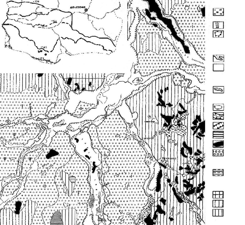 Morfologia i budowa geologiczna rynny jeziora Jasieñ We wschodniej części lobu bytowskiego wyróżniamy wysoczyznę polodowcową Bawernicy, wysoczyznę polodowcową Pomyska Wielkiego, rozległe zróżnicowane