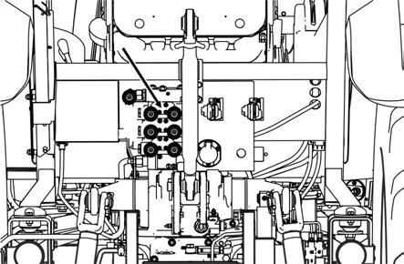 UKŁAD HYDRAULICZNY Zewnętrzny układ hydrauliki Dostarcza olej ciśnieniowy dla odbiorników hydraulicznych przyłączonych do zewnętrznych wyjść hydrauliki zakończonych szybkozłączkami.