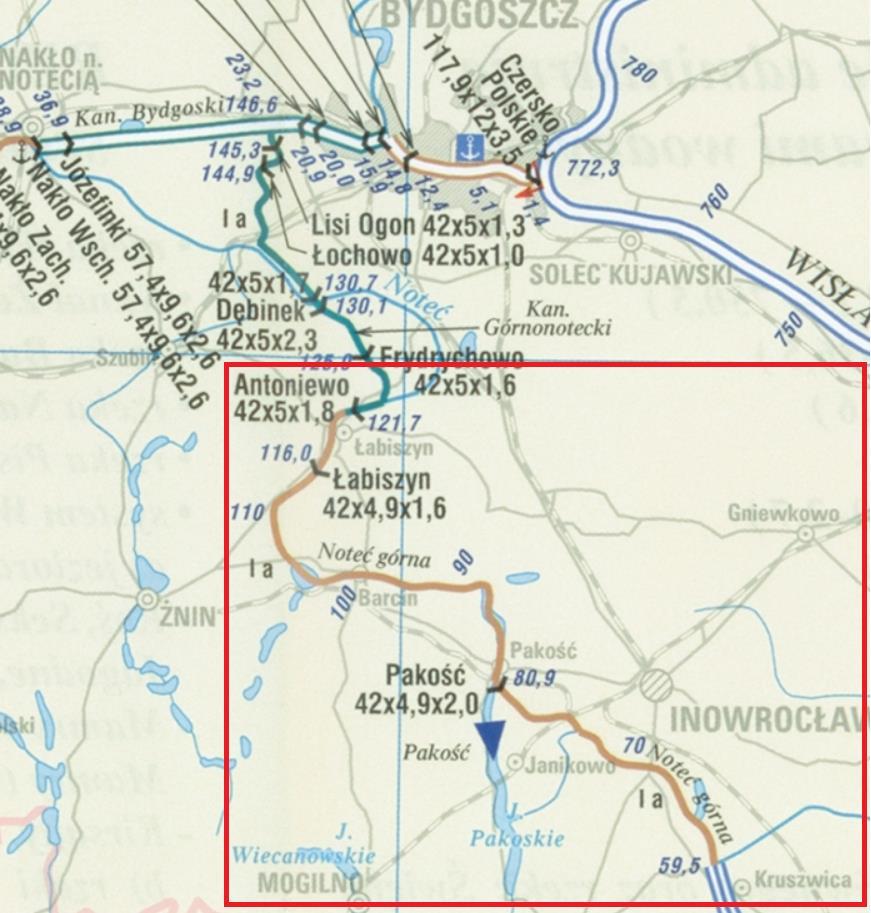 Key words inland shipping, hydrotechnical infrastructure, Upper Notec River, transit depth.