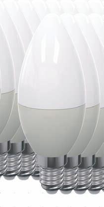 ŹRÓDŁ ŚWITŁ LED kształt - świeczka Nazwa Strumień Trzonek Kształt Wymiar Wymiar Temperatura Moc Napięcie