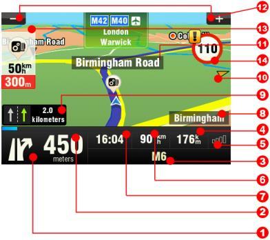 When you will reach street crossing, next information will appear to guide you to your target.