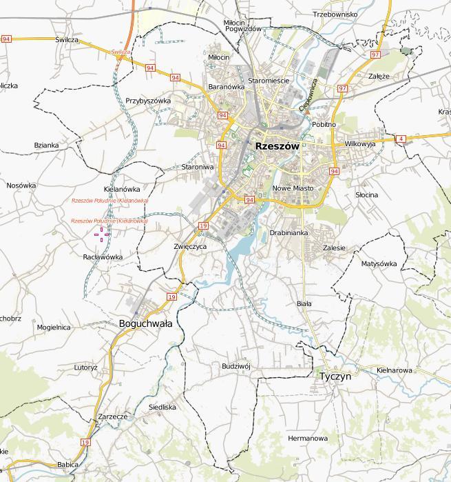 Istniejąca DK19 natężenie ruchu na odcinku Rzeszów Babica Średni dobowy ruch (SDR 2010) na odcinku Rzeszów Babica wynosił 18 114 p/d.