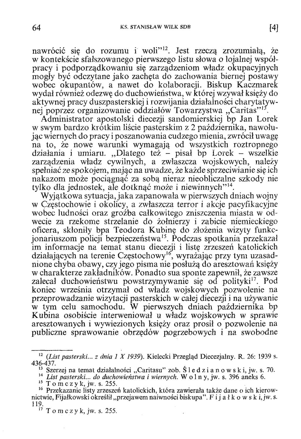 6 4 KS. STANISŁAW WILK. SDB [4] nawrócić się do rozumu i woli 12.