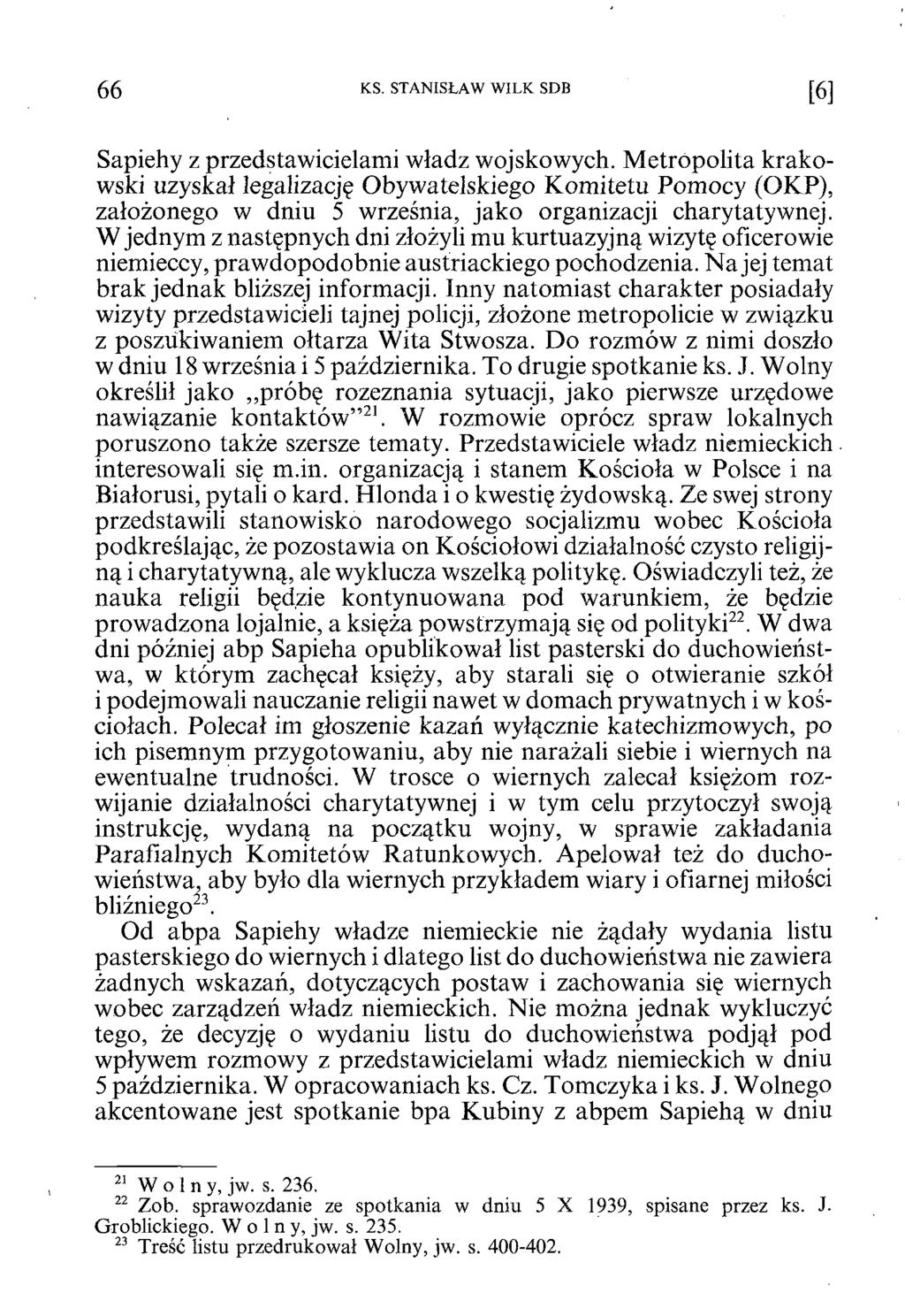 6 6 KS. STANISŁAW WILK SDB [ 6 ] Sapiehy z przedstawicielami władz wojskowych.