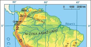 Nizina Orinoko Nizina Orinoko zajmuje 1 mln km2 pomiędzy Andami a