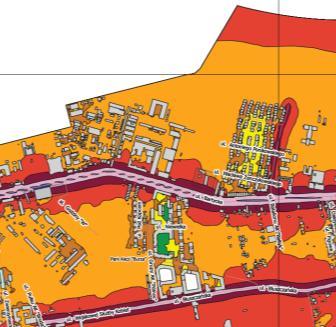 Legenda: ród o ha asu: Drogi ród o ha asu: przemys 40-45 db (A) 45-50 db (A) 50-55 db (A) 55-60 db (A) 60-65 db (A) 65-70 db (A) 70-75 db (A) powy ej 75 db Koleje Tramwaje Budynki Drogi Granice