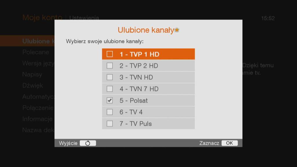 Kiedy lista będzie gotowa, możesz ją wybrać obok list tematycznych. Lista kanałów Chcesz oglądać tylko konkretny typ programów?