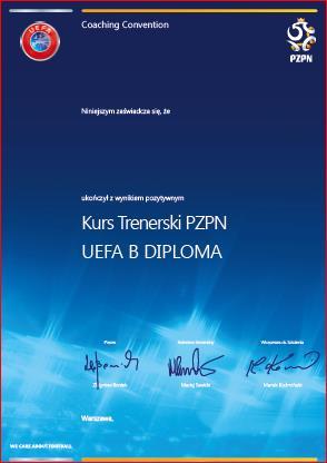 Dyplom UEFA B Identyfikator