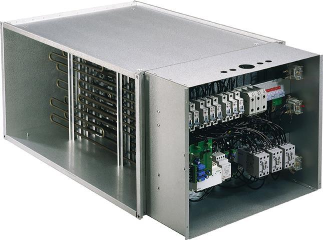 208 Akcesoria wentylacyjne RBM 20801 Nagrzewnice i chłodnice 40-20 RBM 40-20/9 V/3 Nagrzewnica z wbudowanym elektronicznym regul. temp.