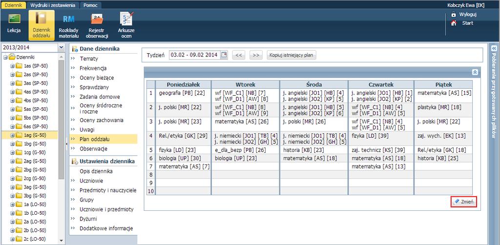 UONET+. Dokumentowanie zajęć realizowanych w ramach nauczania indywidualnego 3/8 7. Jeśli w oddziale jest kilku uczniów, którzy uczą się tego samego przedmiotu indywidualnie (np.