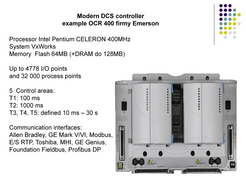 Specyfikacja kontrolerów OCR 400 systemu Ovation firmy