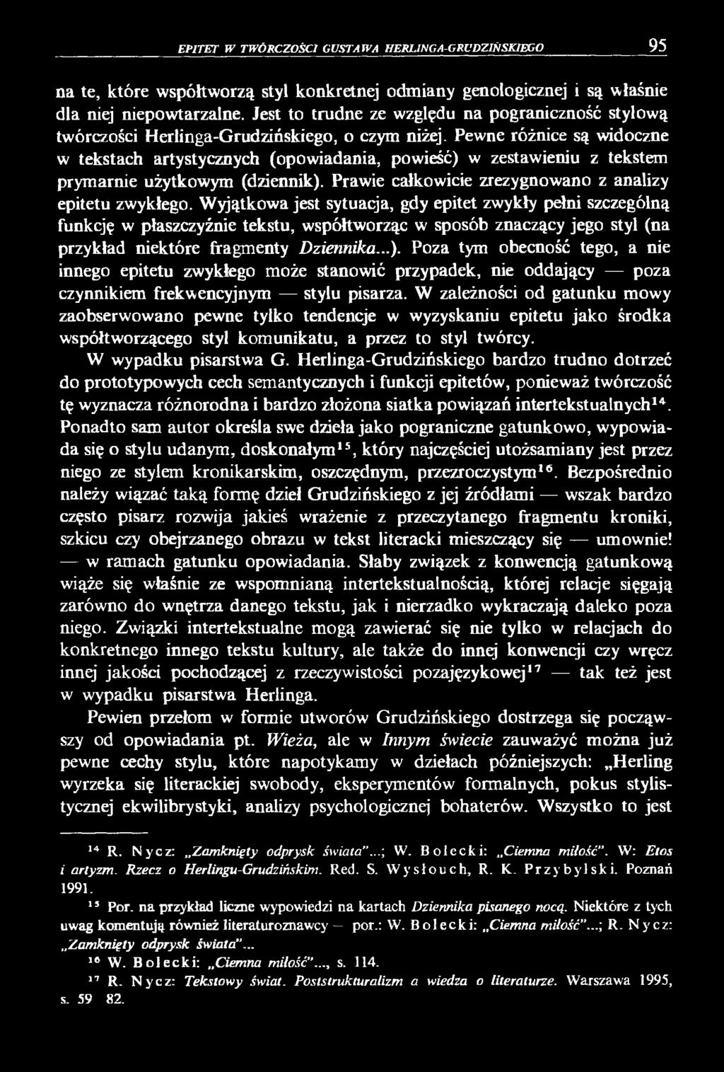 Artur Rejter Epitet w twórczości Gustawa Herlinga-Grudzińskiego. Język  Artystyczny 11, - PDF Darmowe pobieranie