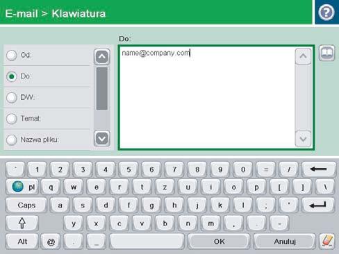 4. Wprowadź adres email.