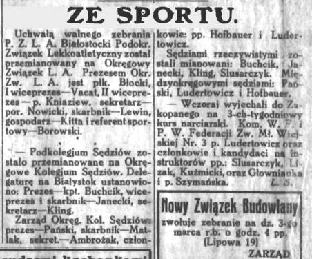 1930 roku. Finisz biegu na 60 metrów.