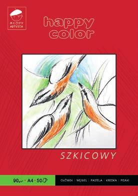 wpływem farb wodnych Ma zwartą strukturę powierzchni i jest odporny na korekty, rozmazywanie oraz wycieranie gumką Bezkwasowy papier odporny na starzenie się oraz na ekspozycję światła 10 arkuszy o