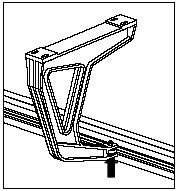 Części równoległych ograniczników krańcowych: Zabezpieczenie bloku ślizgowego z konsolą: Blok ślizgowy zabezpieczyć śrubami skrzydełkowymi w konsolach prowadzących poprzez przekręcanie w kierunku