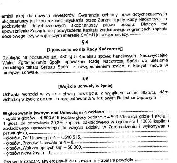 Do dnia sporządzenia Memorandum Informacyjnego powyższe