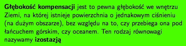 Izostazja Izostazja jako teoria odnosząca się do zasady równowagi mas skalnych w litosferze, pojawiła się w geoﬁzyce pod koniec XIX wieku za sprawą E.C. Duttona.