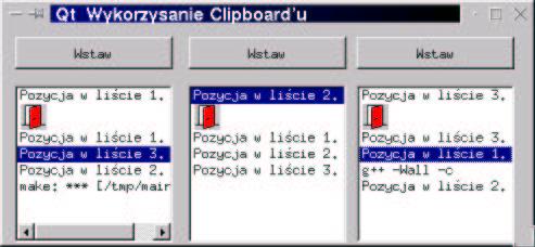 Wykorzystanie Clipboard u program.