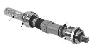 Podłączenie elektryczne Podłączenie LRGT 16-1, LRGT 16-2, LRGT 17-1 Do podłączenia przetwornika przewodności należy użyć wielożyłowego, ekranowanego przewodu sterującego o przekroju min. 0,5 mm 2, np.