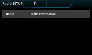 Jednakże ta opcja wymaga funkcji RDS i radia cyfrowego z informacją TI. 1 Dotknąć lewej strony ekranu. Dotknąć [TI] (Informacje o ruchu drogowym). Zostanie wyświetlona lista serwisów.