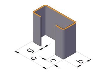 KONSTRUKCYJNE STRUCTURE CEOWNIKI PÓŁZAMKNIĘTE SEMI-HOLLOW CHANNEL SECTIONS Wymiary Dimensions a b c [mm] Grubość ścianki / Wall thickness g [mm] 2,0 2,5 3,0 4,0 5,0* Masa / Mass [kg/m] Długość [m] 30