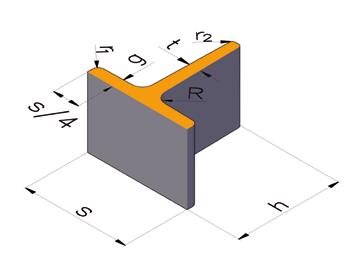 TEOWNIKI TEE BARS Oznaczenie Identification Wymiary / Dimensions Masa Mass h s g=t R r 1 r 2 G [mm] [kg/m] Długość [m] 90 90 10 90 90 10 10 5 2,50 13,40 3-12 100 100 11 100 100 11 11 5,50 3 16,40