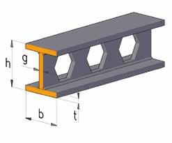 BELKI AŻUROWE Z DWUTEOWNIKÓW RÓWNOLEGŁOŚCIENNYCH HEB PARALLEL FLANGE CASTELLATED HEB I-BEAMS Na życzenie Klienta istnieje możliwość wykonania o wymiarach wykraczających poza podany zakres.