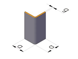 KONSTRUKCYJNE STRUCTURE KĄTOWNIKI RÓWNORAMIENNE EQUAL-SIDED ANGLES * Wyroby o grubości 4 < g 5 mm wytwarzamy w gatunkach stali: S235JR, S235J0, S235J2 lub innych, o mniejszych własnościach