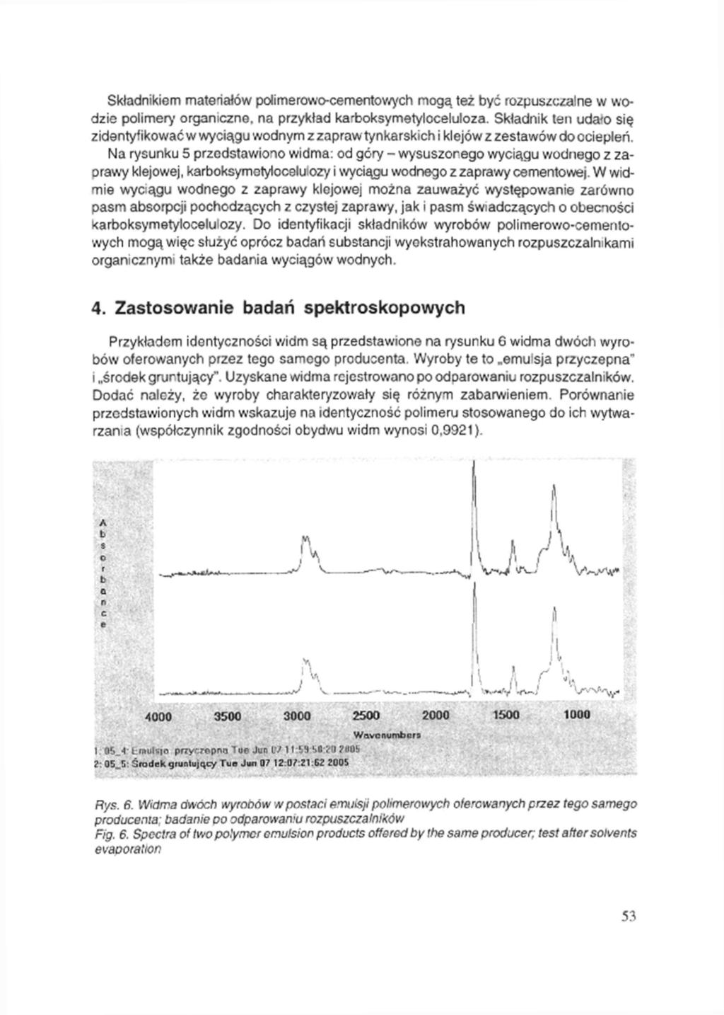 Składnikiem materiałów polimerowo-cementowych mogą też być rozpuszczalne w wodzie polimery organiczne, na przykład karboksymetyloceluloza.