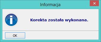 Program wyświetli informację o