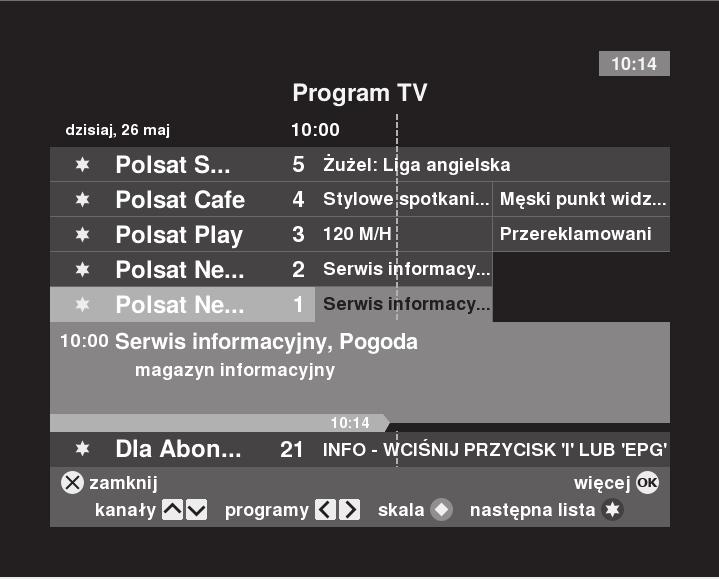 (ustawionego przez nadawcę kanału), program zostanie automatycznie zablokowany. Odblokowanie programu będzie możliwe po podaniu kodu PIN (fabrycznie: 0000).