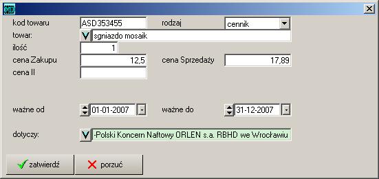 indywidualnych kodów, stan min + MAX przy definicji stanów minimalnych przy centralnym katalogu towarów, różnych dla oddziałów.